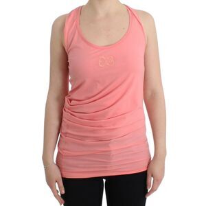 Cavalli Pink cotton tank Women's top